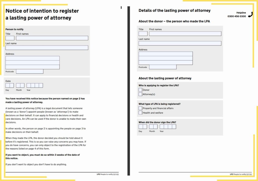 Government Power of Attorney Form To Notify People