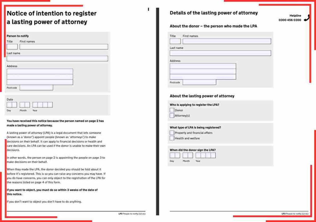 LPA Form To Notify People