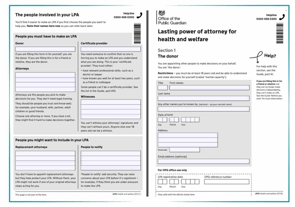 Lasting Power of Attorney For Health and Welfare