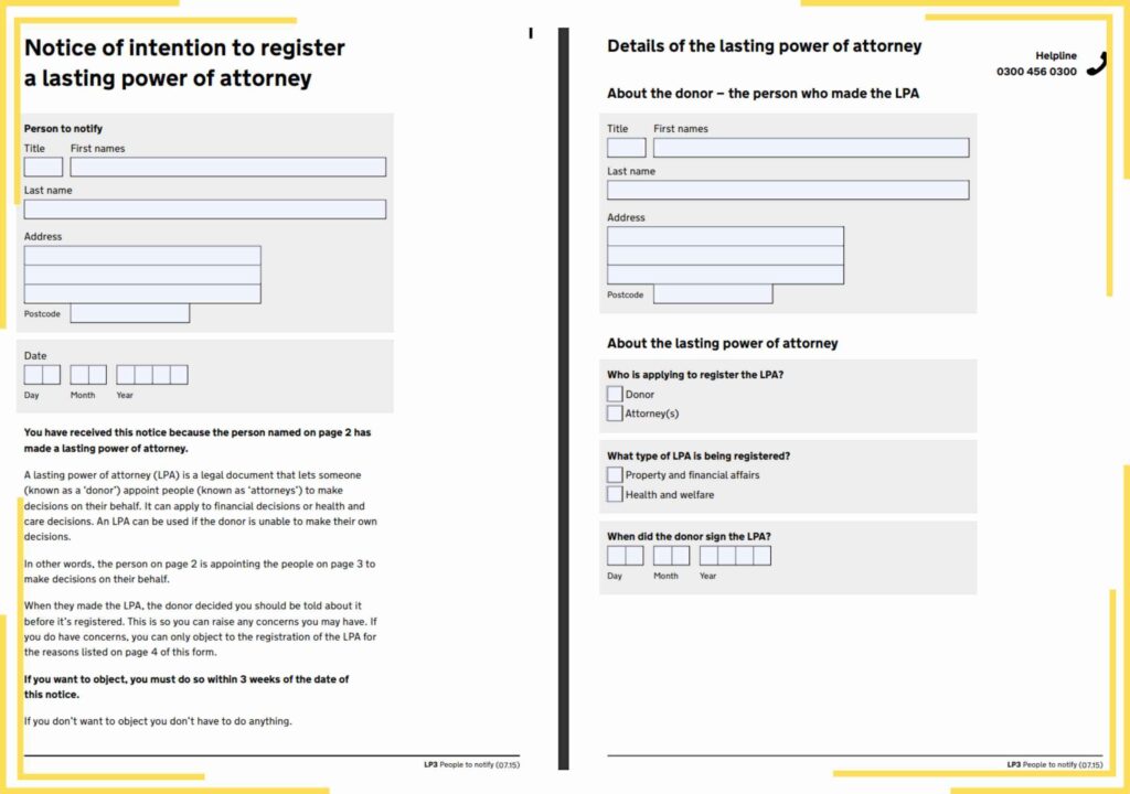 Power of Attorney Form To Notify People